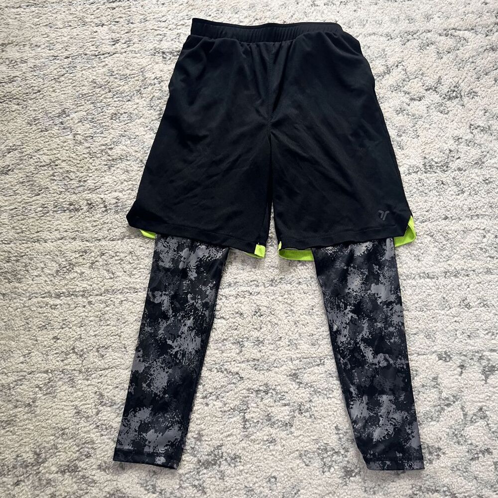 Old Navy Active 2-in-1 Shorts + Leggings Black Kids XL